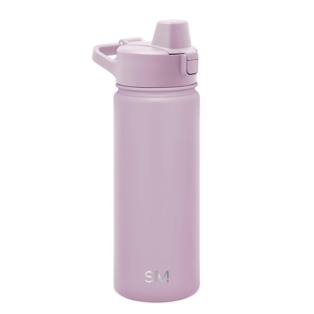 Simple Modern 18 fl oz Insulated Stainless Steel Summit Water Bottle with Covered Silicone Straw Lid | Sweet Taffy M395V