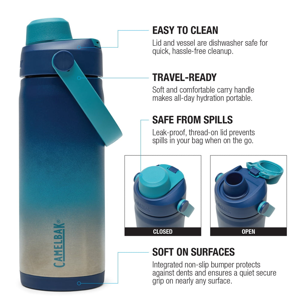 Camelbak Thrive Chug 16oz Stainless Bottle, Blue Haze M322U