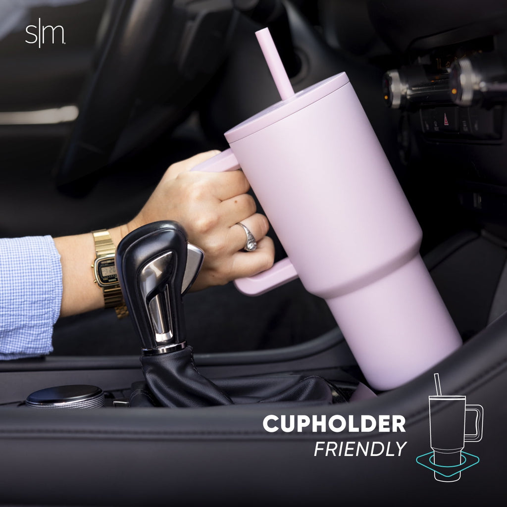 Simple Modern 30 fl oz Insulated Stainless Steel Trek Tumbler with Straw Lid | Seaglass Sage and Cream Checkmate M690W