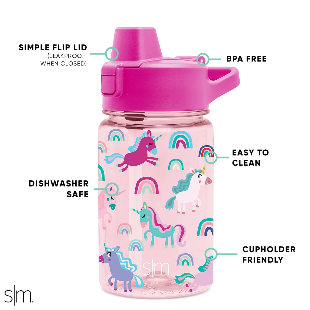 Simple Modern 12 fl oz Reusable Tritan Summit Water Bottle with Silicone Straw Lid | Birthday Cake M404Q