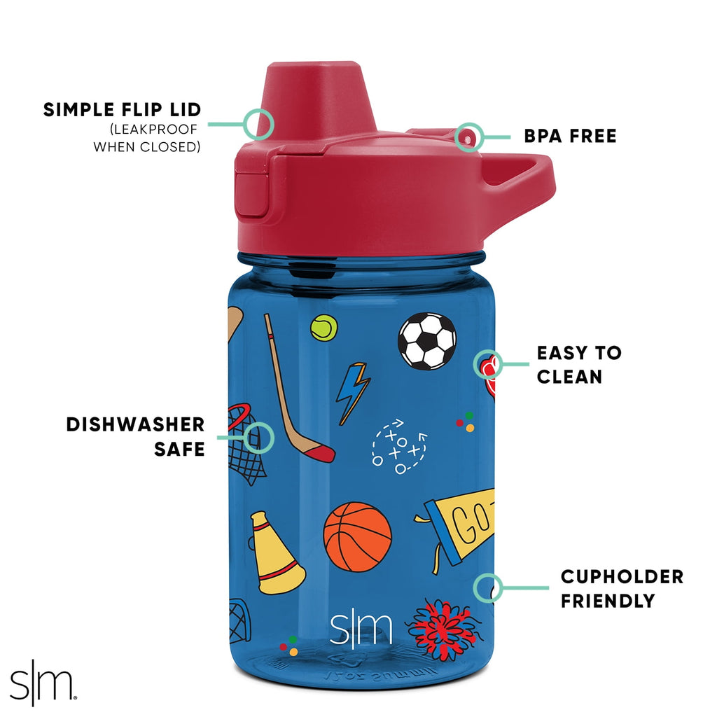 Simple Modern 12 fl oz Reusable Tritan Summit Water Bottle with Silicone Straw Lid | Birthday Cake M404Q