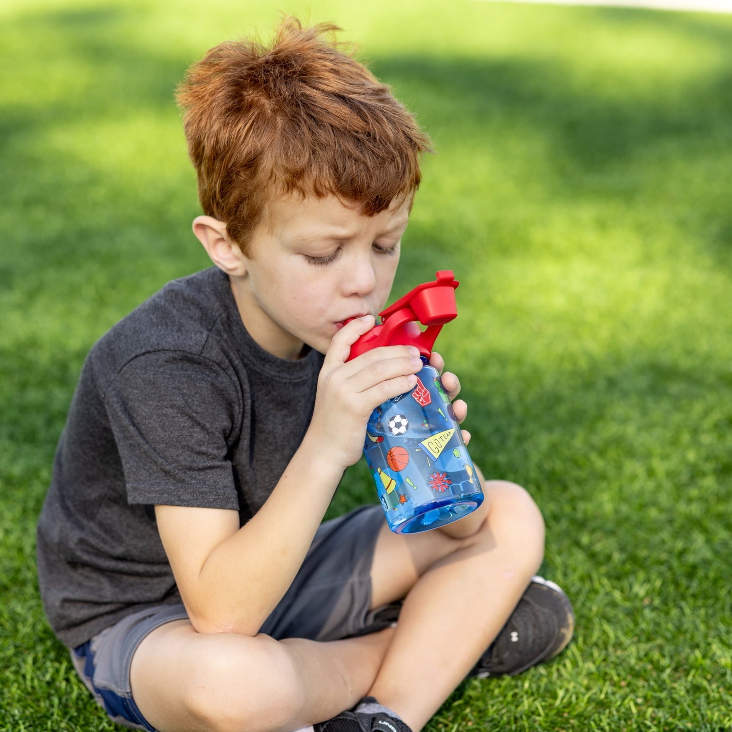 Simple Modern 12 fl oz Reusable Tritan Summit Water Bottle with Silicone Straw Lid | Birthday Cake M404Q