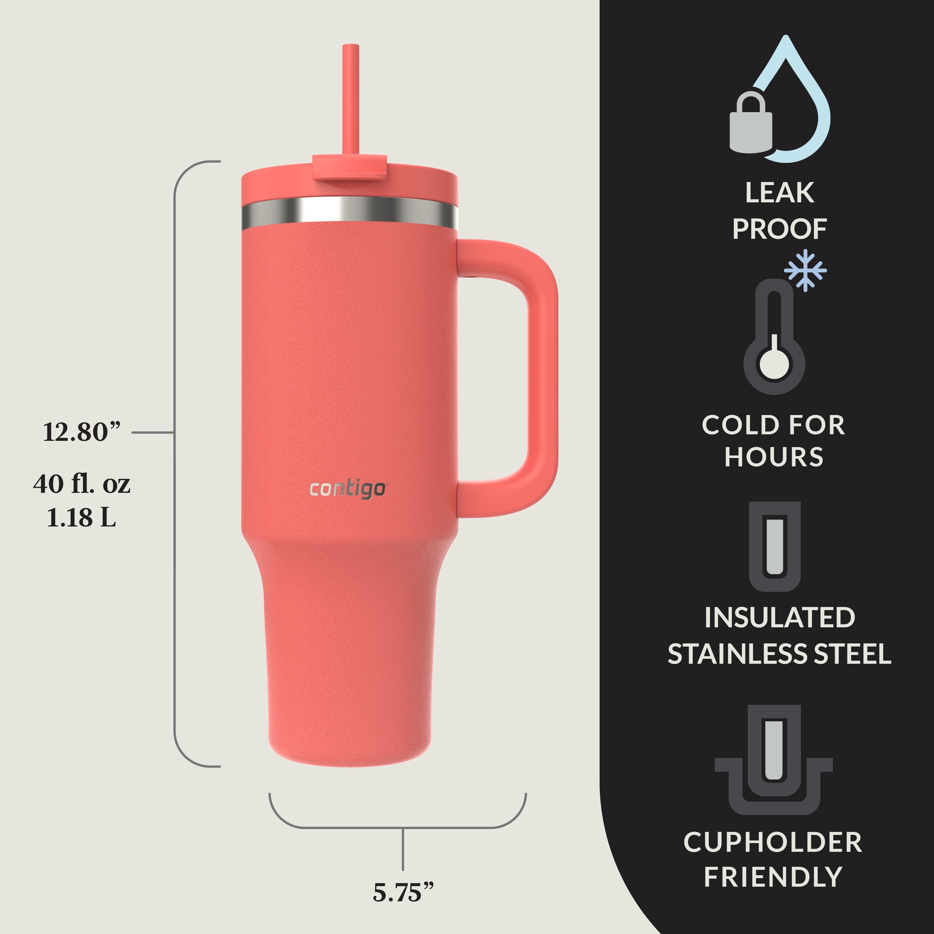 Contigo Streeterville Tumbler 40oz Inky Cap M106T