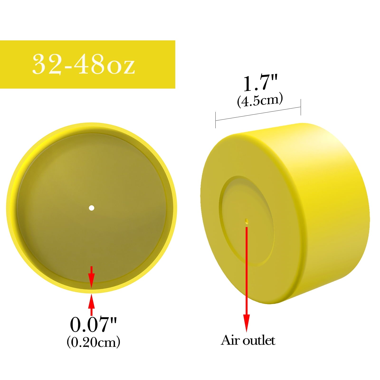 Linkidea 2 Pack Water Bottle Boot Compatible with Nalgene Sustain Wide Mouth 32oz/48oz, Narrow Mouth 32oz, Silicone Anti-Slip Bottle Bottom Bumper Protector (Yellow) M221T