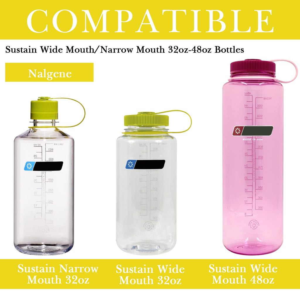 Linkidea 2 Pack Water Bottle Boot Compatible with Nalgene Sustain Wide Mouth 32oz/48oz, Narrow Mouth 32oz, Silicone Anti-Slip Bottle Bottom Bumper Protector (Yellow) M221T
