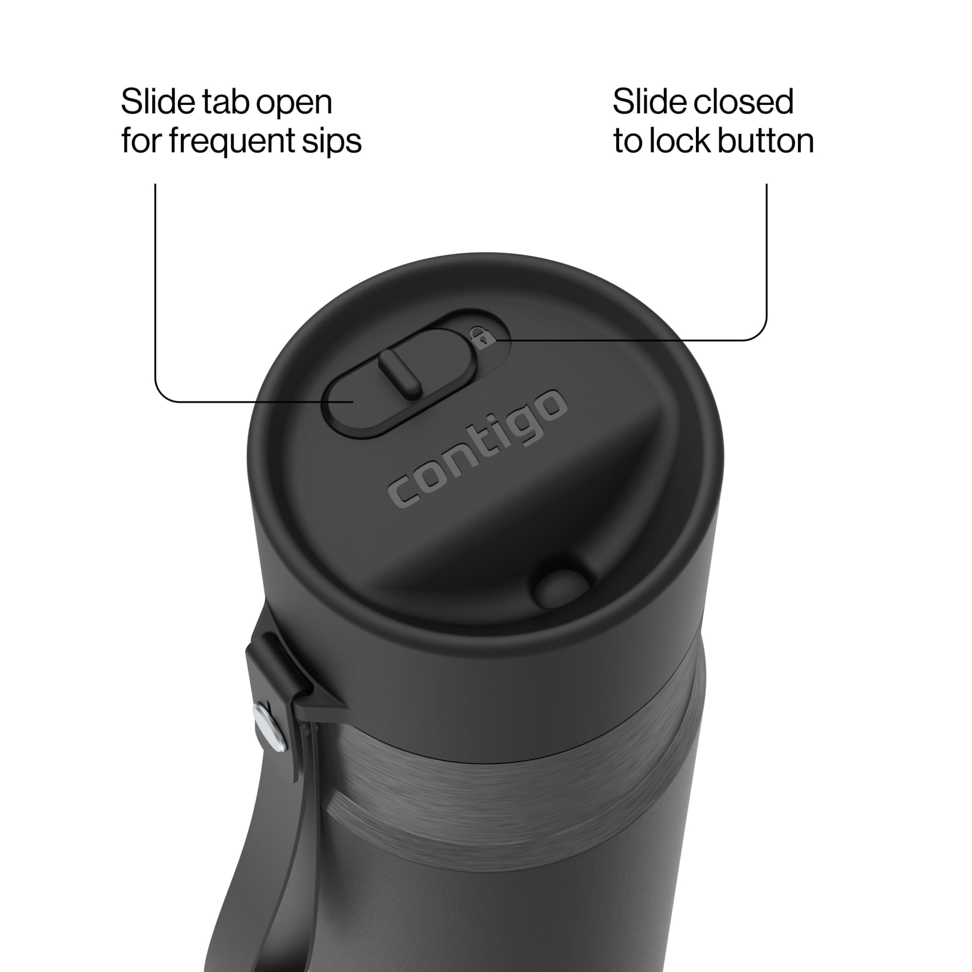 Contigo AutoSeal 16 oz Leakproof Water Bottle with Carrying Strap M23B