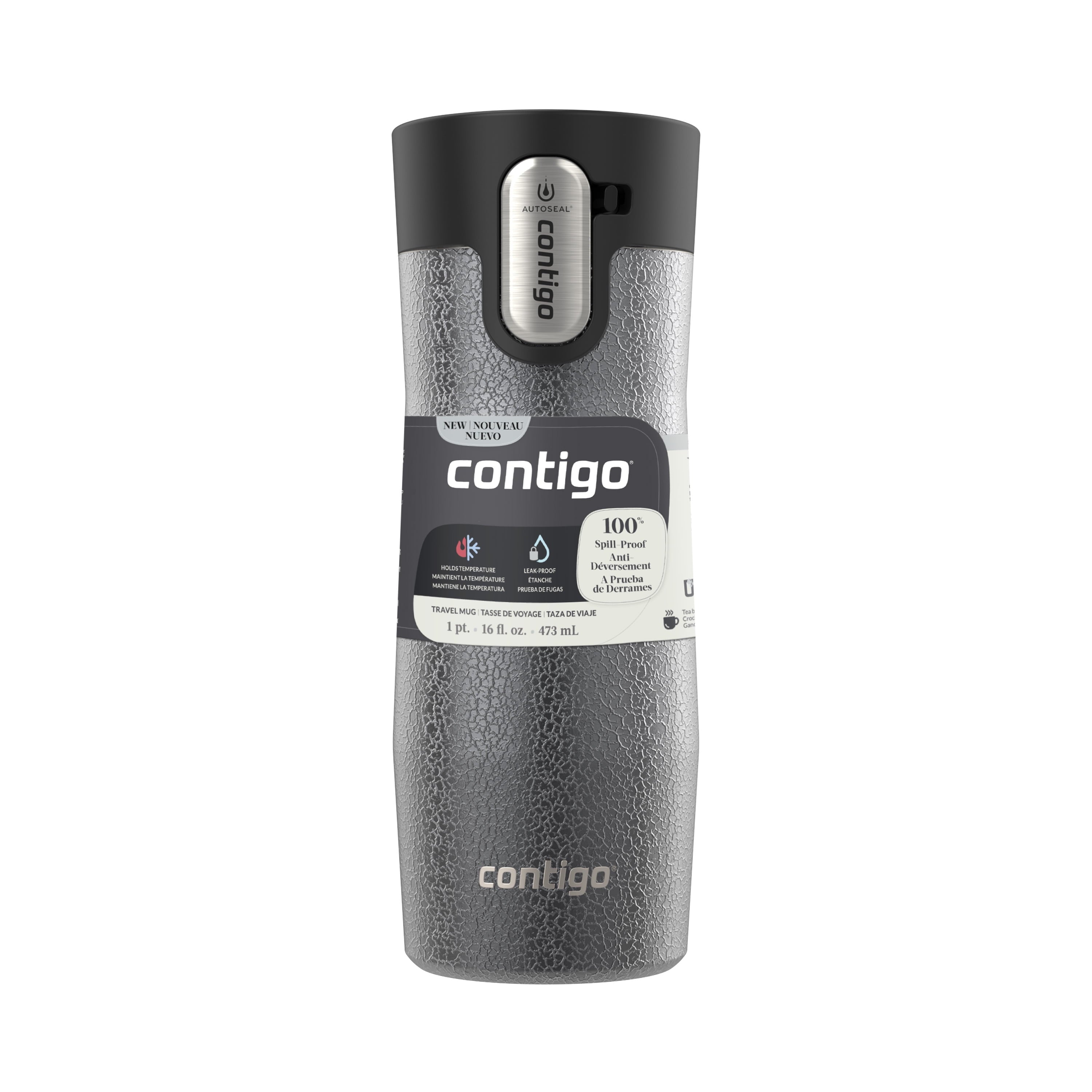 Contigo AUTOSEAL West Loop Vacuum-Insulated Stainless Steel Travel Mug with Easy-Clean Lid, 16 oz M31U