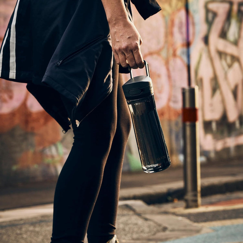 Contigo - Water Bottle with Leak-Proof and Locking Lid, BPA Free, 709ml Capacity, Black M87X