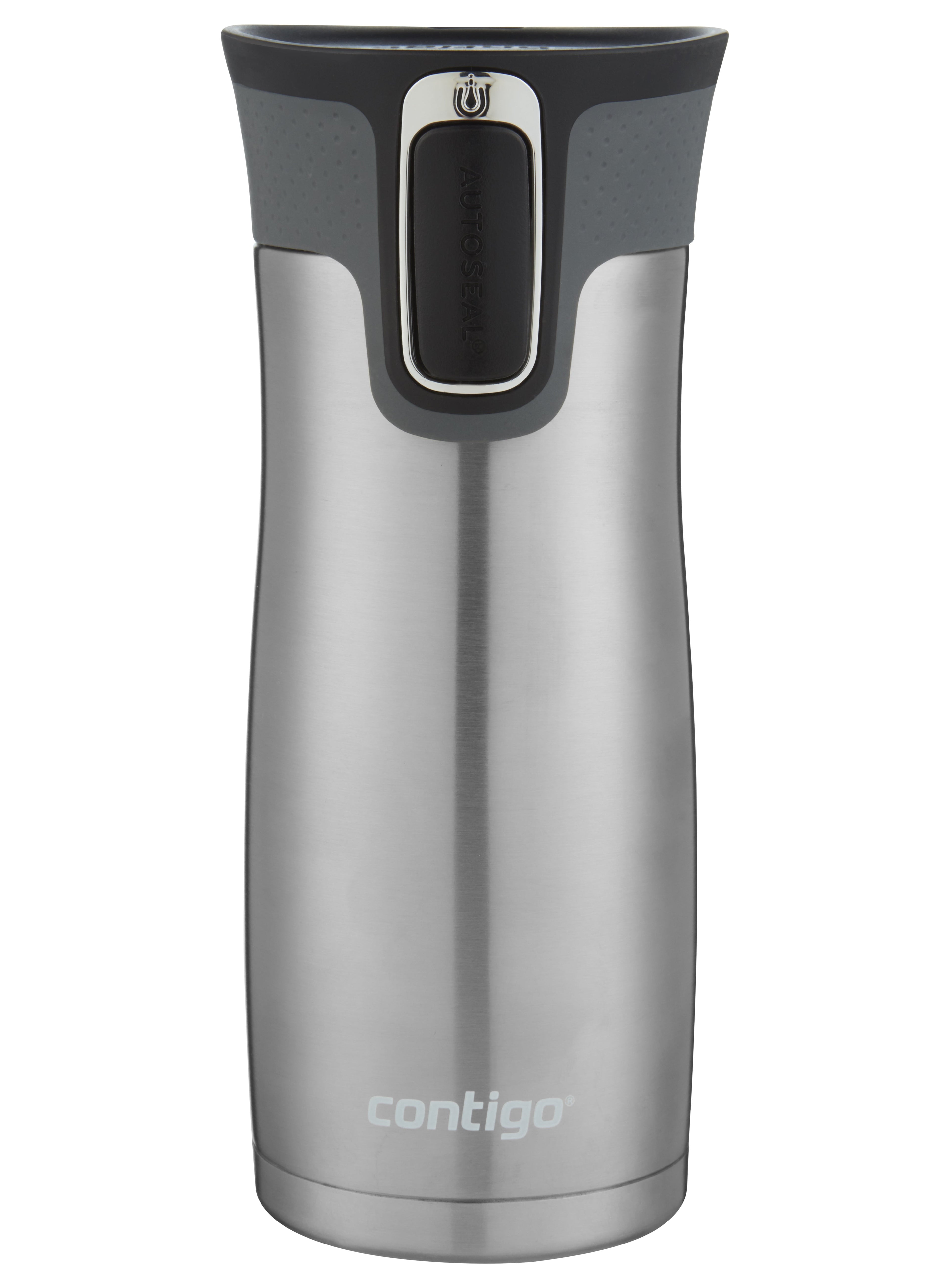 Contigo AUTOSEAL West Loop 2.0 Travel Mug, 16 oz., Stainless Steel with Black Button M98Z