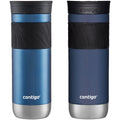 Contigo SNAPSEAL Insulated Stainless Steel Travel Mug with Grip, 20 oz, Blue Corn &amp; Midnight Berry, 2-Pack M13G