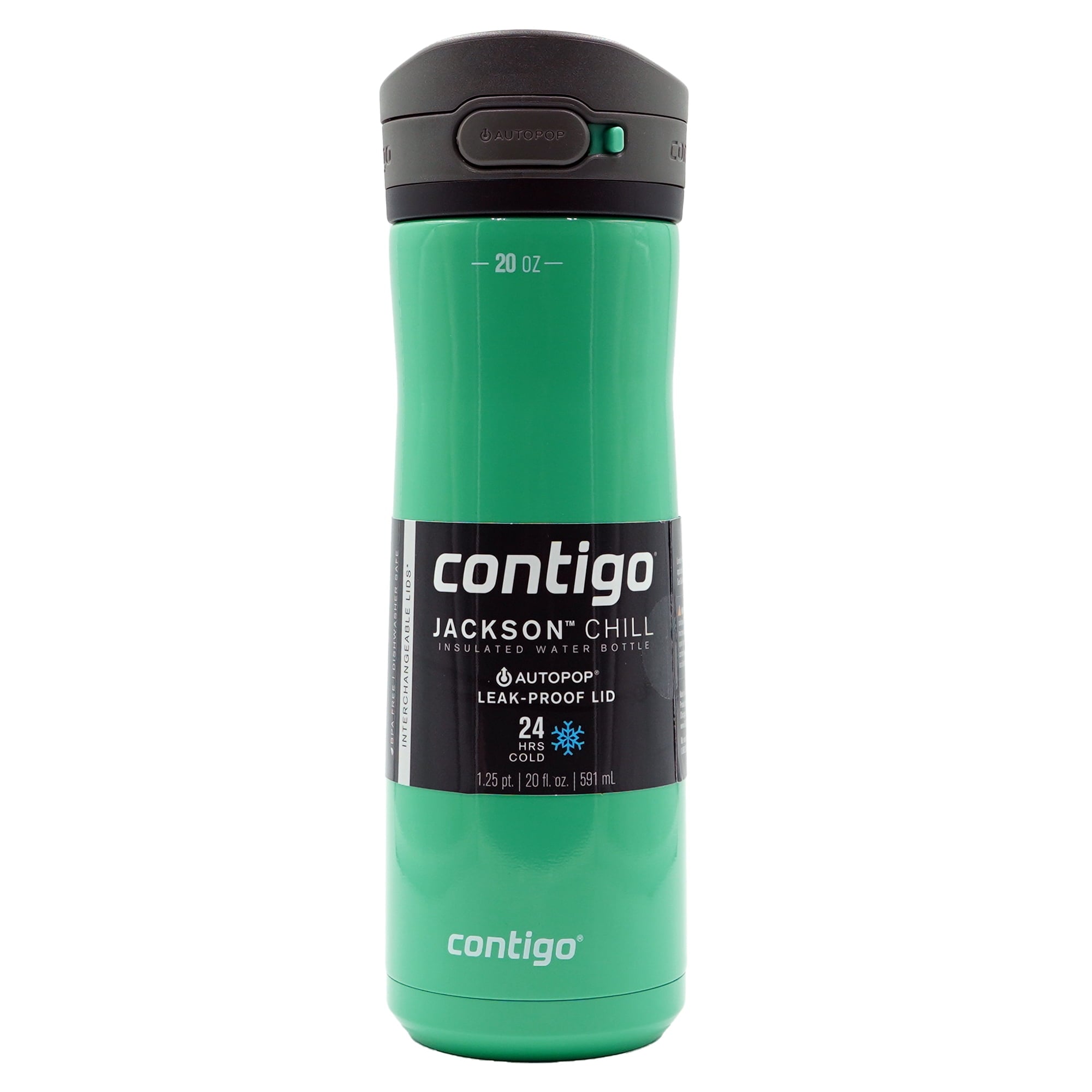 Contigo 20 oz. Jackson Chill 2.0 Water Bottle - Stainless Steel w/Licorice M59B