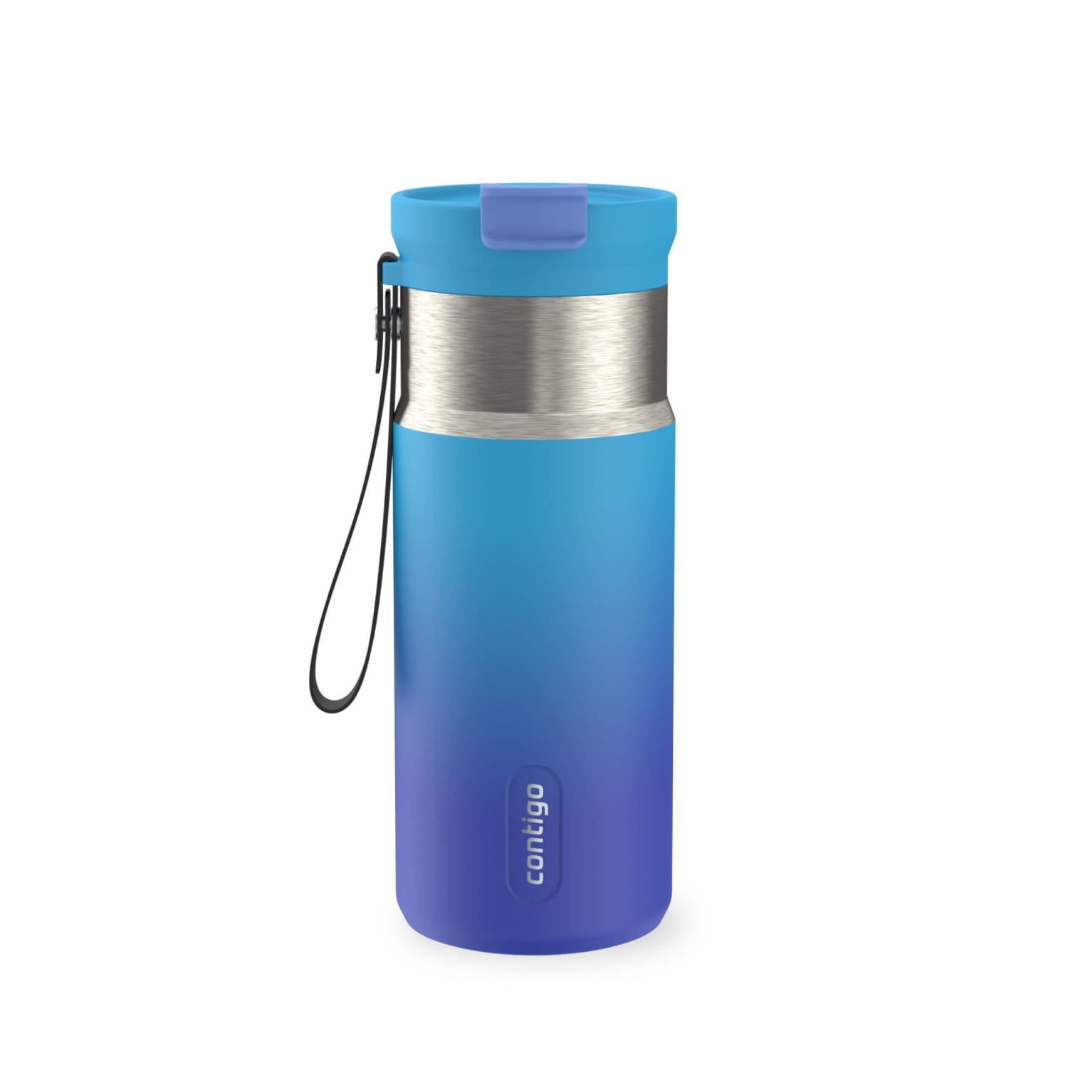 Contigo DualSip 16 oz Compact Leakproof Insulated Water Bottle with 2-Way Lid M49B