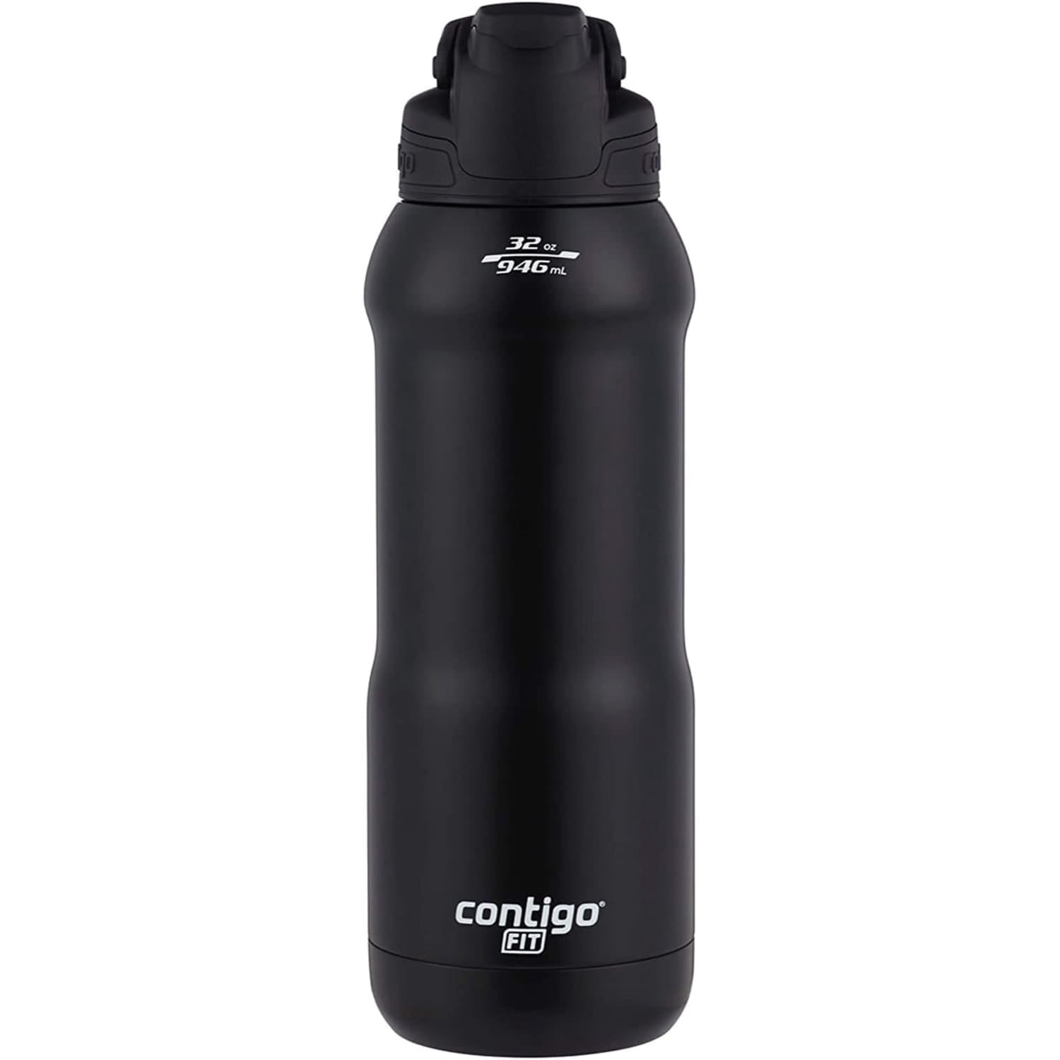 Contigo Fit Stainless Steel AUTOSPOUT Water Bottle with Straw, Blue Amp, 32 fl oz. M105T