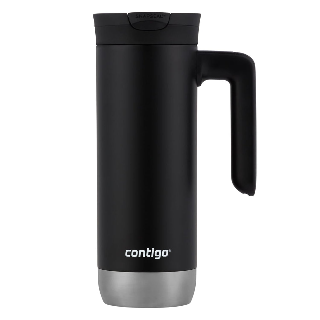 Contigo Huron 2.0 Stainless Steel Travel Mug with SNAPSEAL Lid and Handle in Black, 20 fl oz. M05E