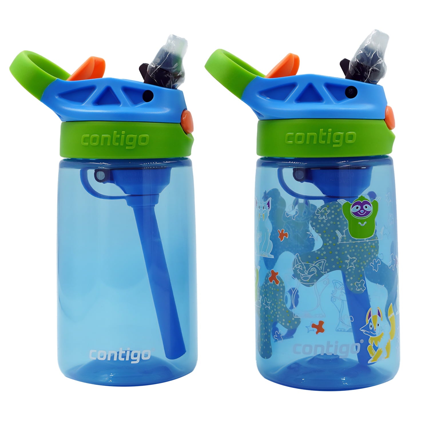 Contigo Kid's 14 oz. Aubrey Water Bottle 2-Pack - Bunnies/Frog M22Z