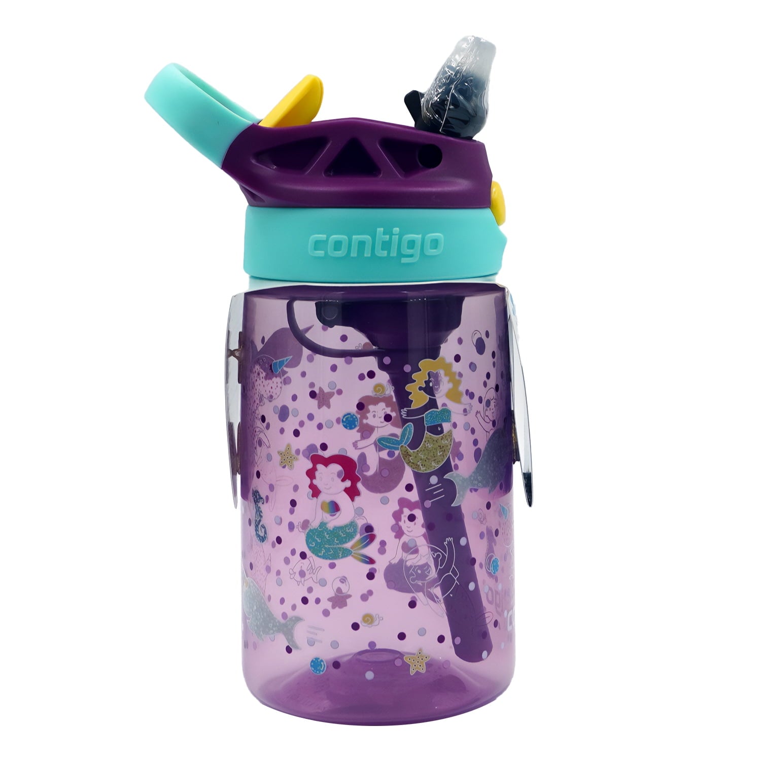 Contigo Kids Water Bottle with Redesigned AUTOSPOUT Straw, 14 oz, Grape Forest Haven M03H