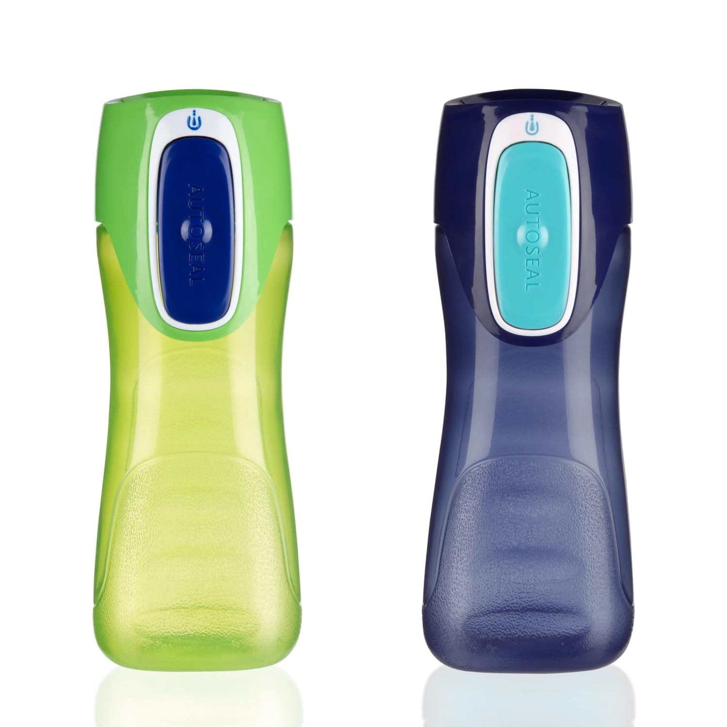 Contigo Kids Trekker Water Bottle with AUTOSEAL Lid Navy Blue and Granny Smith Green, 14 fl oz., 2-pack M123K