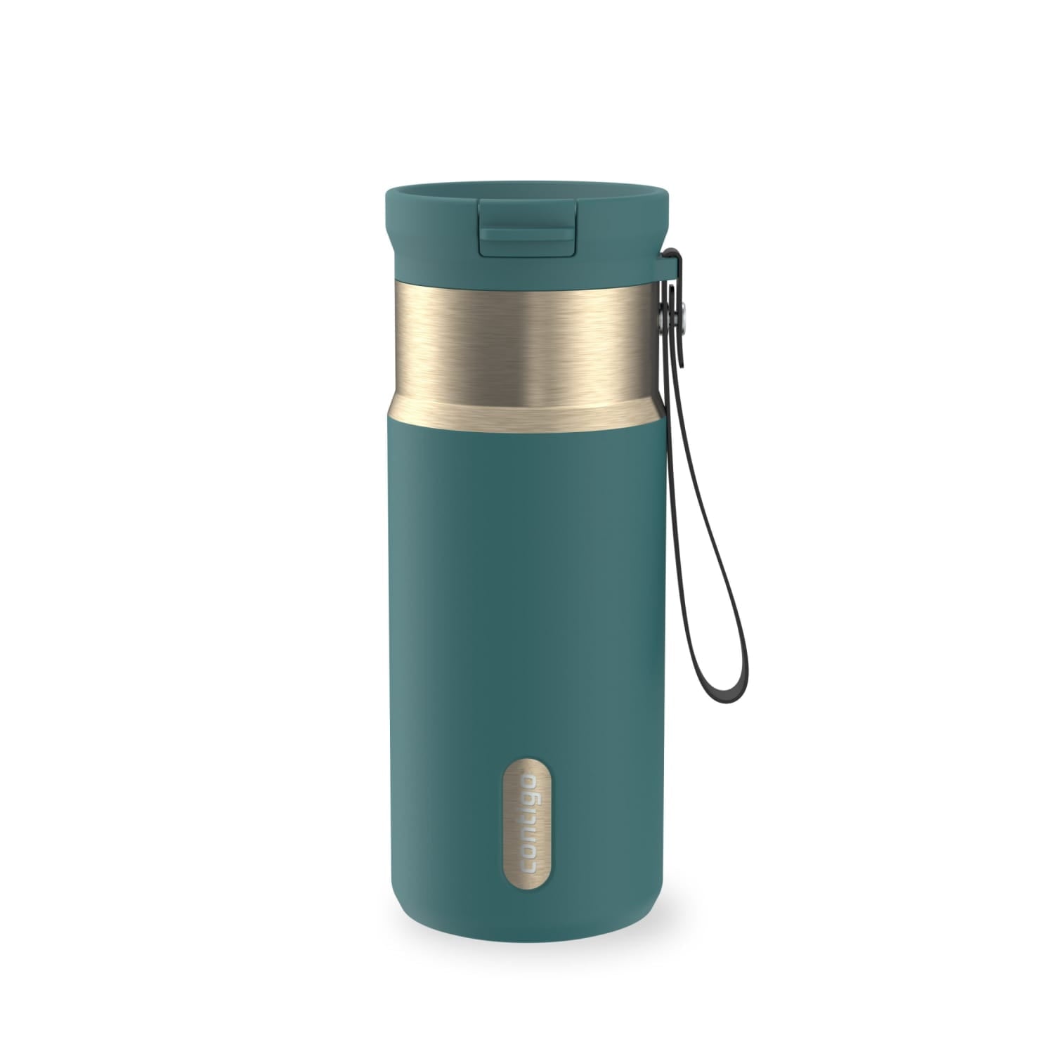 Contigo SnapSeal 16 oz Leakproof Stainless Steel Water Bottle with Carrying Strap M48A