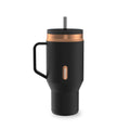 Contigo SnapSeal Leakproof Stainless Steel Reusable Water Bottle Tumbler with Side Handle, Black/Bronze, 30 oz M15C