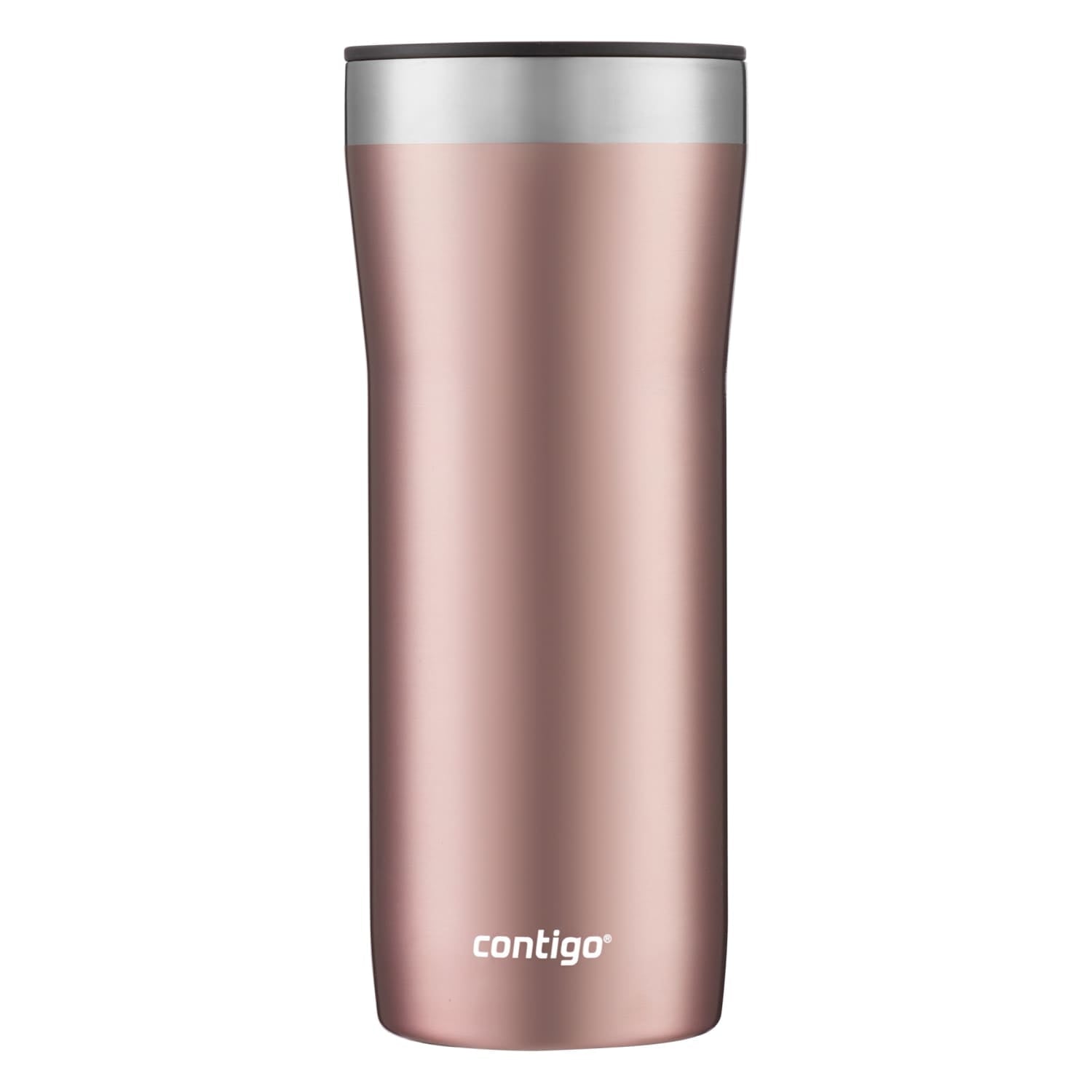 Contigo Streeterville Stainless Steel Tumbler with Plastic Straw and Splash-Proof Lid, Licorice, 32 fl. oz M122K