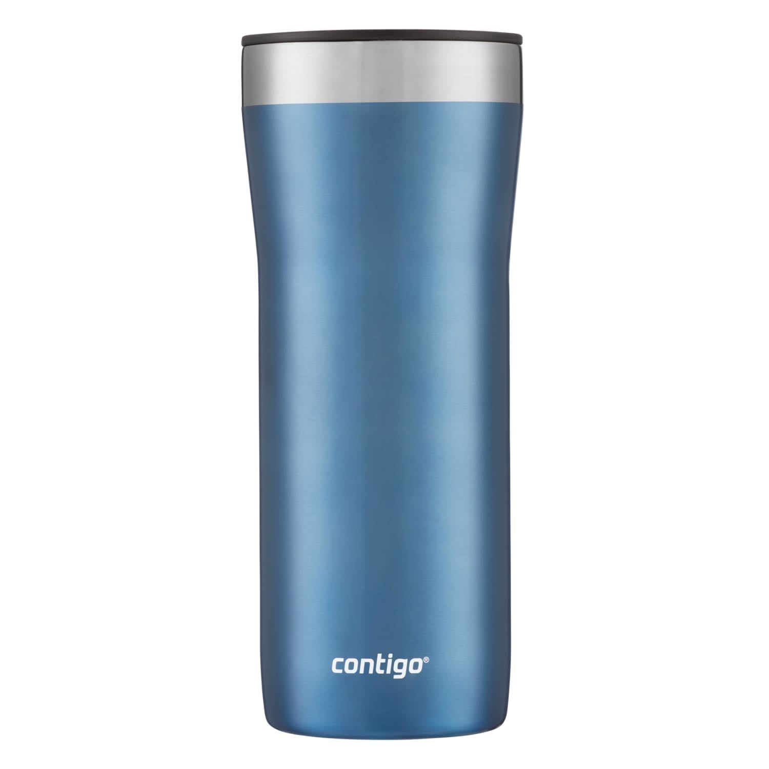 Contigo Streeterville Stainless Steel Tumbler with Plastic Straw and Splash-Proof Lid, Licorice, 32 fl. oz M122K