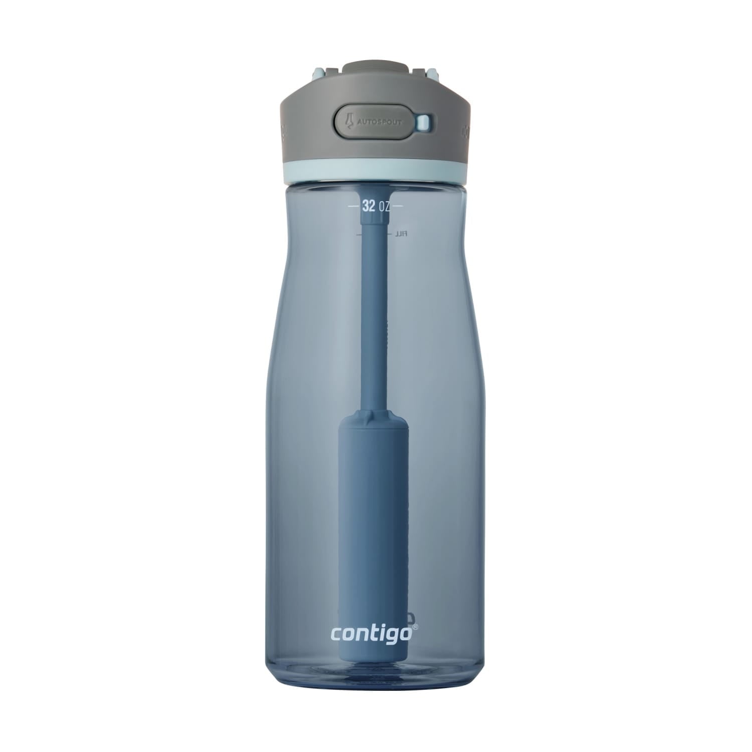 Contigo Wells Plastic Filter Water Bottle with AUTOSPOUT Straw Lid, 32 oz., Dark Ice M08Q