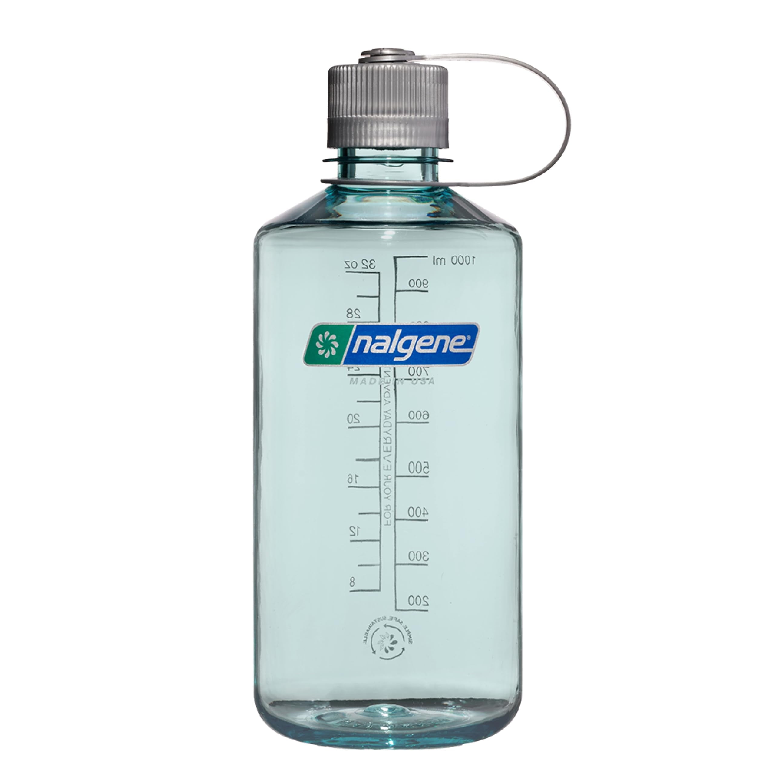 Nalgene Sustain 32 oz Narrow Mouth Plastic Water Bottle M138M