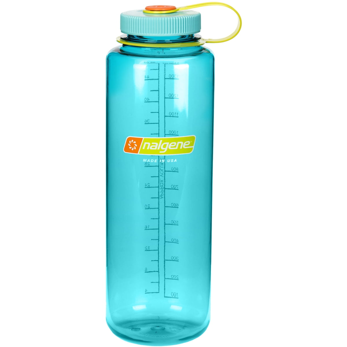 Nalgene Sustain Tritan BPA-Free Water Bottle Made with Material Derived from 50% Plastic Waste (using ISCC certified mass balance), 48 OZ, Wide Mouth, Blue M147M