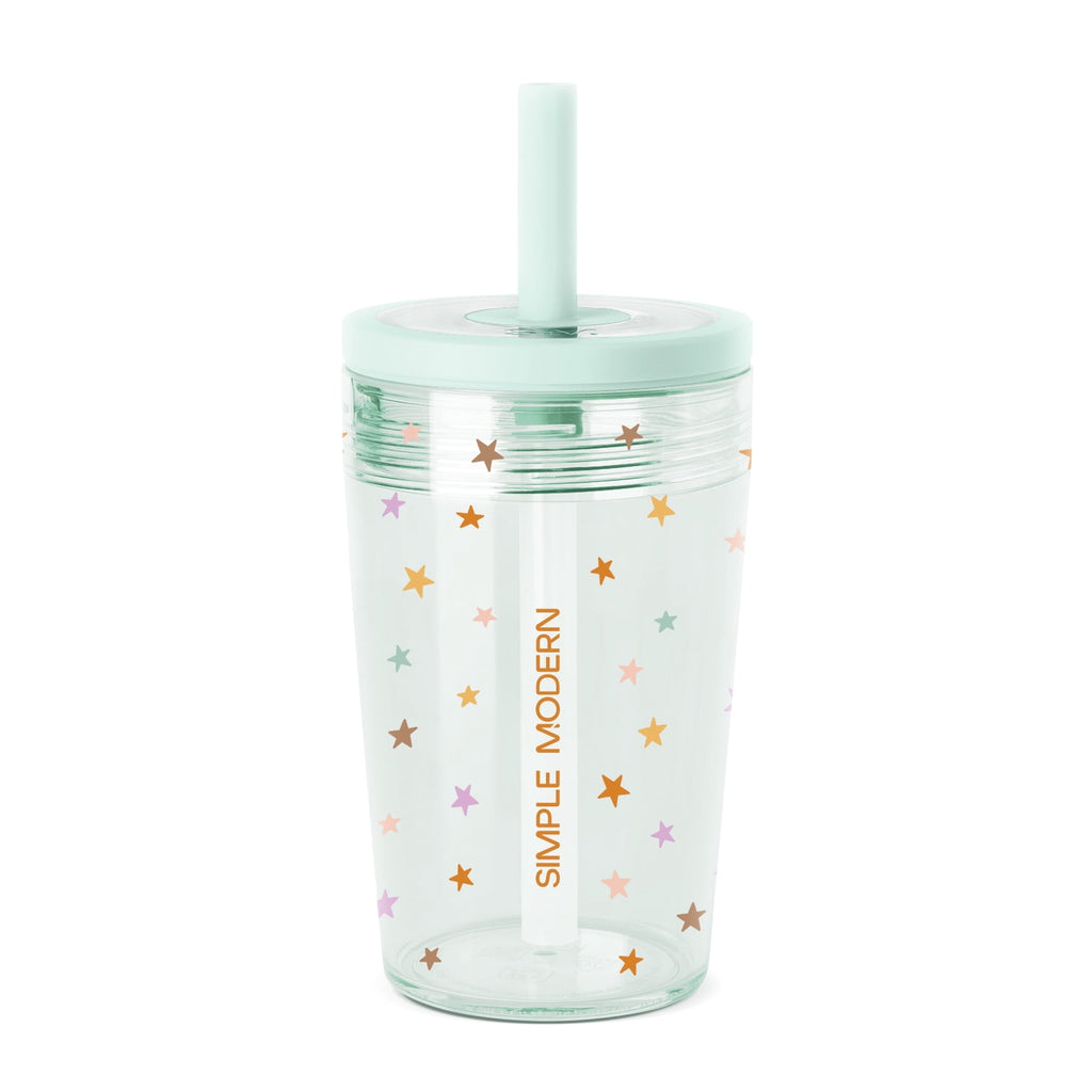 Simple Modern 12 fl oz Tritan Plastic Junior Tumbler with Silicone Straw Lid for Toddlers | Stars M399L