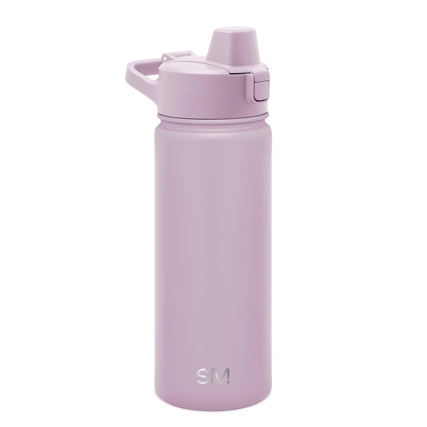 Simple Modern 18 fl oz Insulated Stainless Steel Summit Water Bottle with Covered Silicone Straw Lid | Sweet Taffy M395V