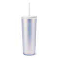 Simple Modern 24 fl oz Double Wall Plastic Classic Tumbler with Straw|Opalescent M393R