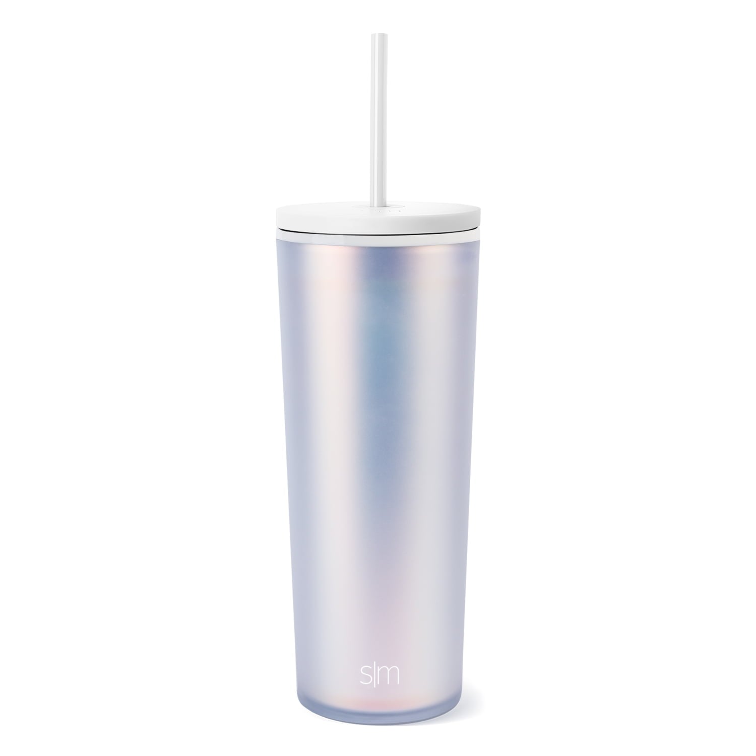 Simple Modern 24 fl oz Double Wall Plastic Classic Tumbler with Straw|Opalescent M393R