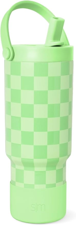 Simple Modern 24 fl oz Insulated Stainless Steel Trek Pivot Tumbler with Straw Lid and Top Handle|Seaside Blue M397V