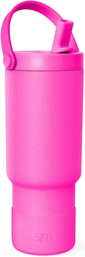 Simple Modern 24 fl oz Insulated Stainless Steel Trek Pivot Tumbler with Straw Lid and Top Handle|Seaside Blue M397V