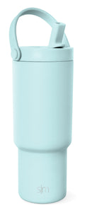 Simple Modern 24 fl oz Insulated Stainless Steel Trek Pivot Tumbler with Straw Lid and Top Handle|Seaside Blue M397V