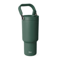 Simple Modern 30 fl oz Insulated Stainless Steel Trek Pivot Tumbler with Straw Lid and Top Handle|Forest M400H