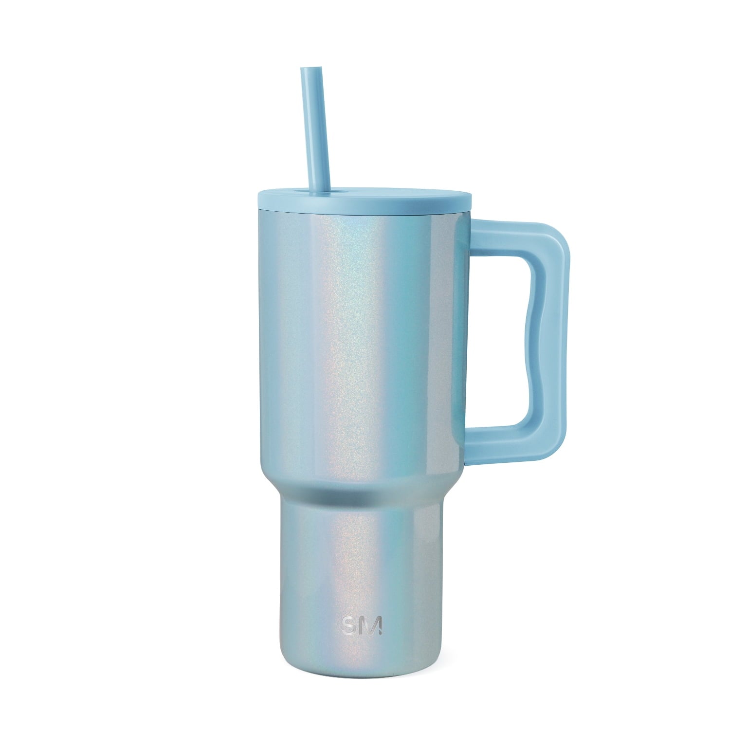 Simple Modern 30 fl oz Insulated Stainless Steel Trek Tumbler with Straw Lid | Seaglass Sage and Cream Checkmate M690W