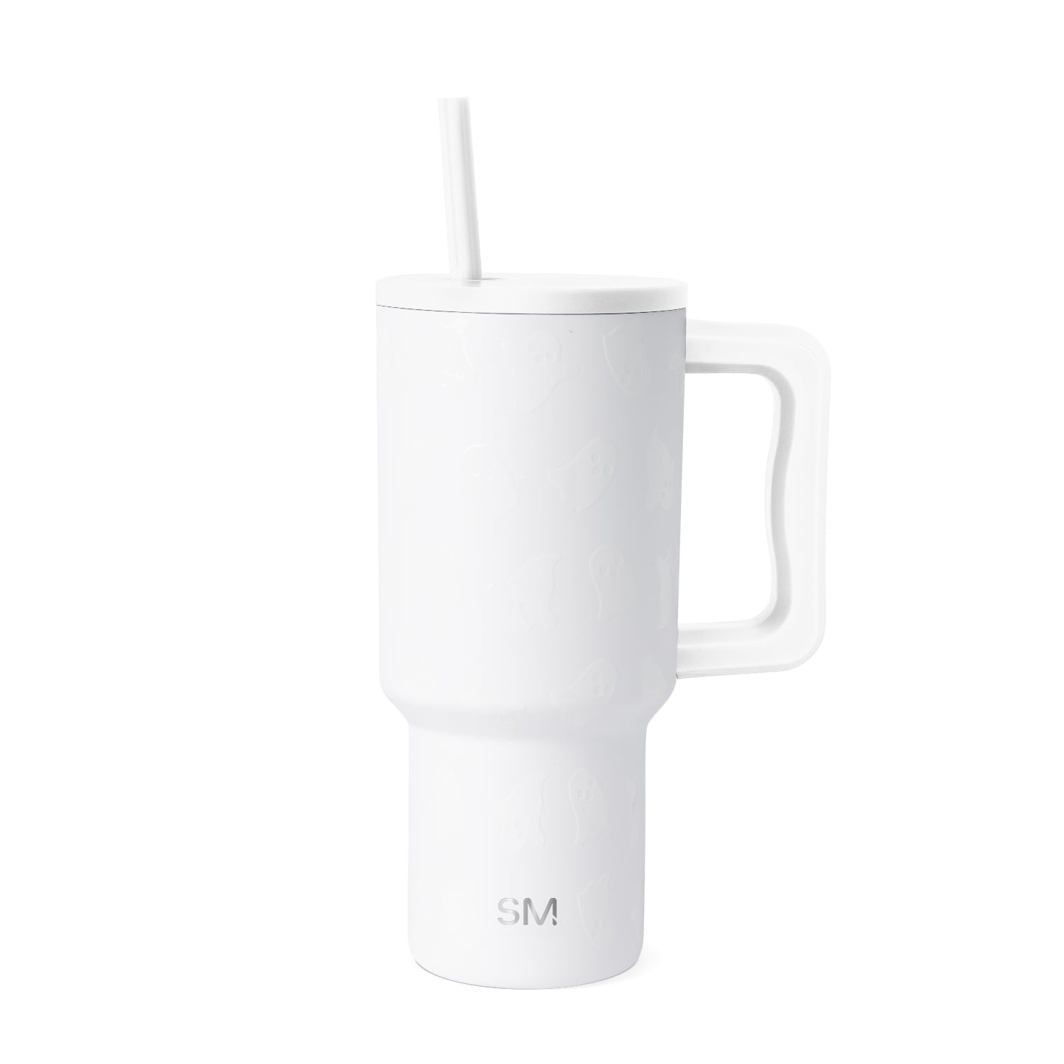Simple Modern 30 fl oz Insulated Stainless Steel Trek Tumbler with Straw Lid | Seaglass Sage and Cream Checkmate M690W