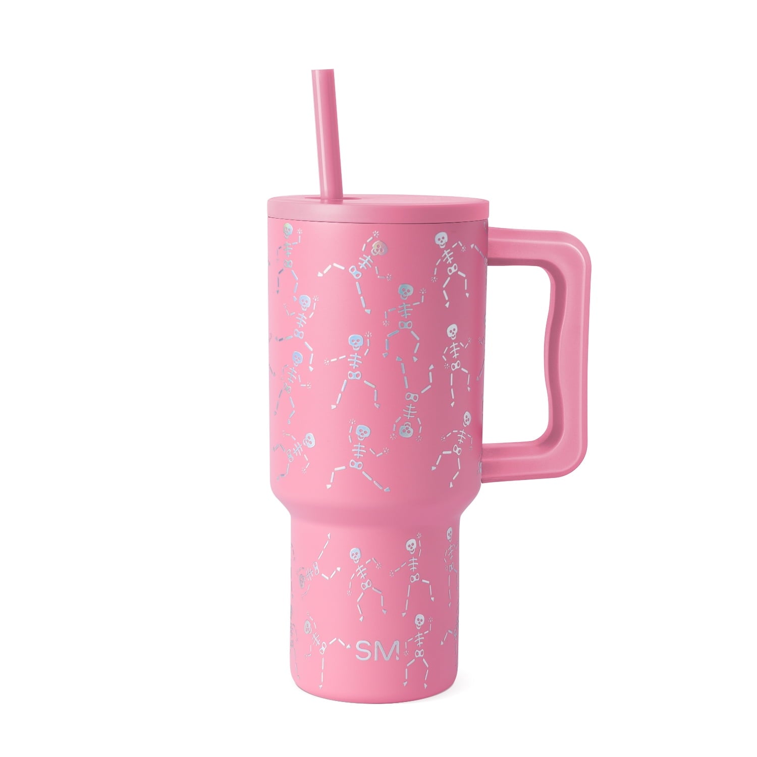 Simple Modern 30 fl oz Insulated Stainless Steel Trek Tumbler with Straw Lid | Seaglass Sage and Cream Checkmate M690W