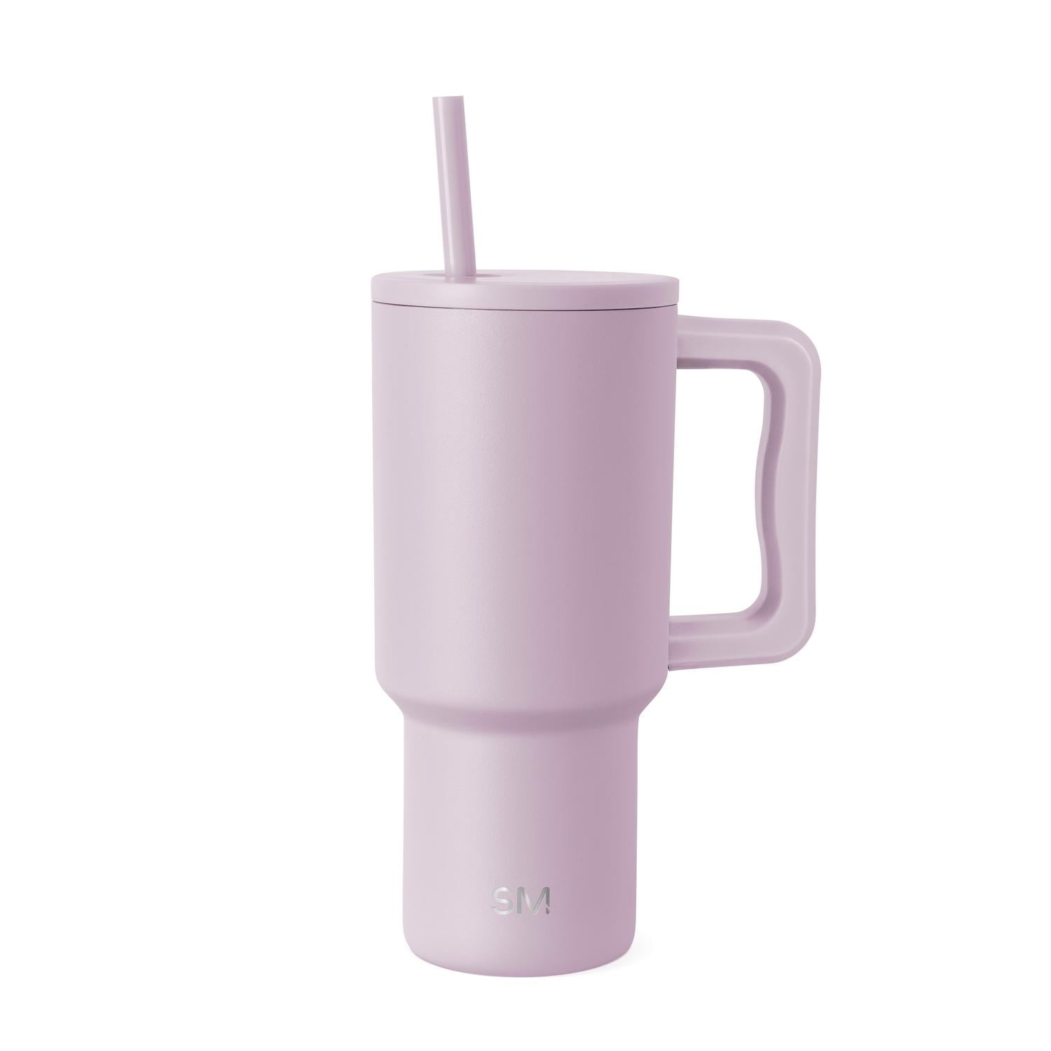 Simple Modern 30 fl oz Insulated Stainless Steel Trek Tumbler with Straw Lid | Seaglass Sage and Cream Checkmate M690W