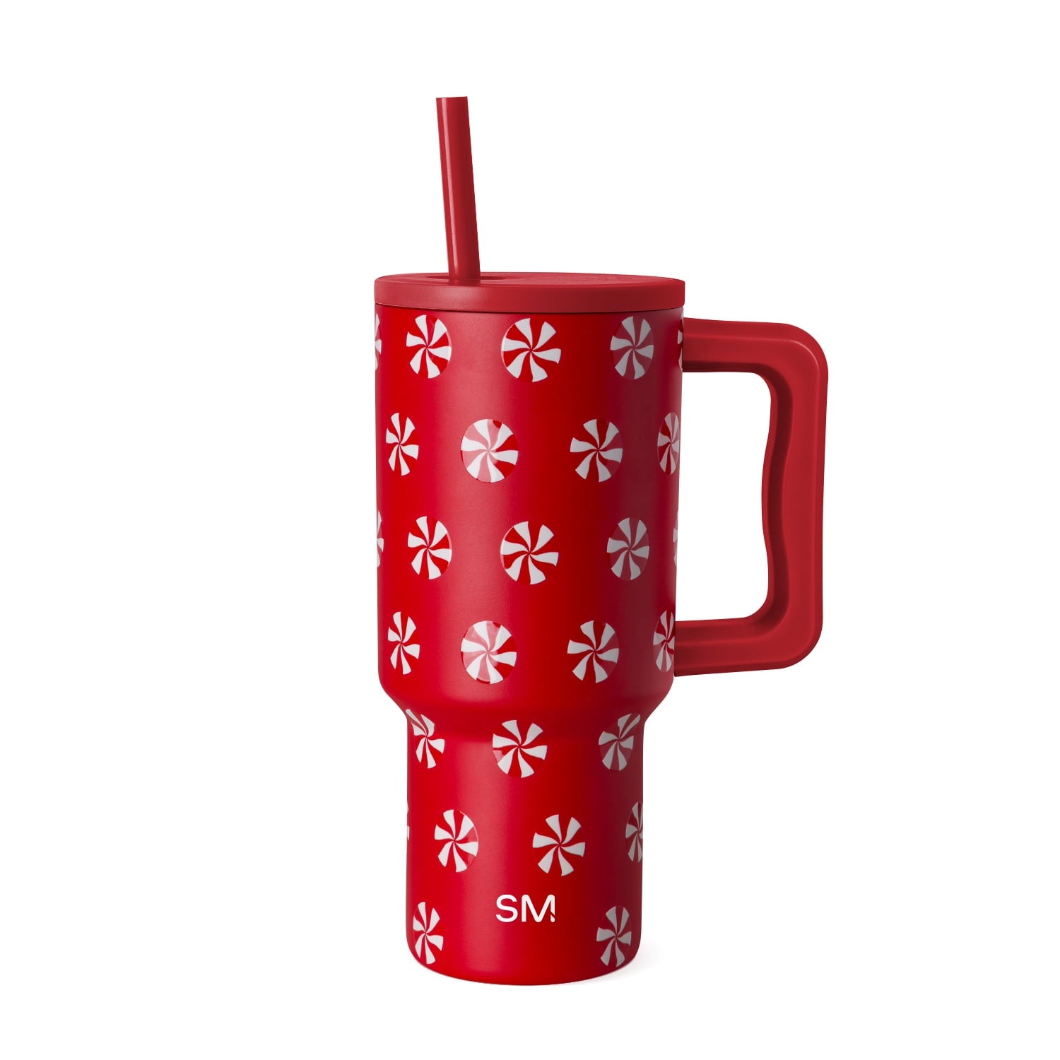 Simple Modern 30 fl oz Insulated Stainless Steel Trek Tumbler with Straw Lid | Seaglass Sage and Cream Checkmate M690W