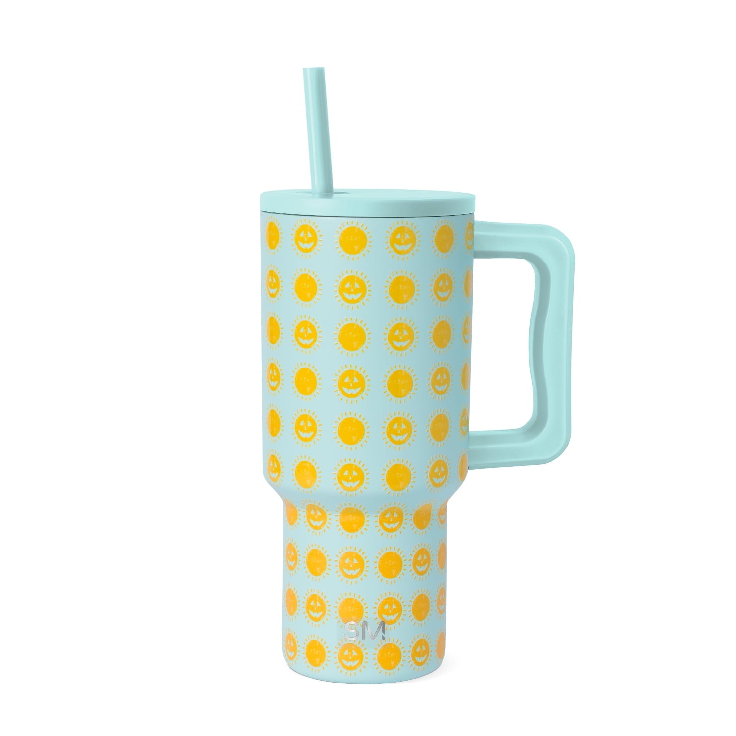 Simple Modern 30 fl oz Insulated Stainless Steel Trek Tumbler with Straw Lid | Seaglass Sage and Cream Checkmate M690W