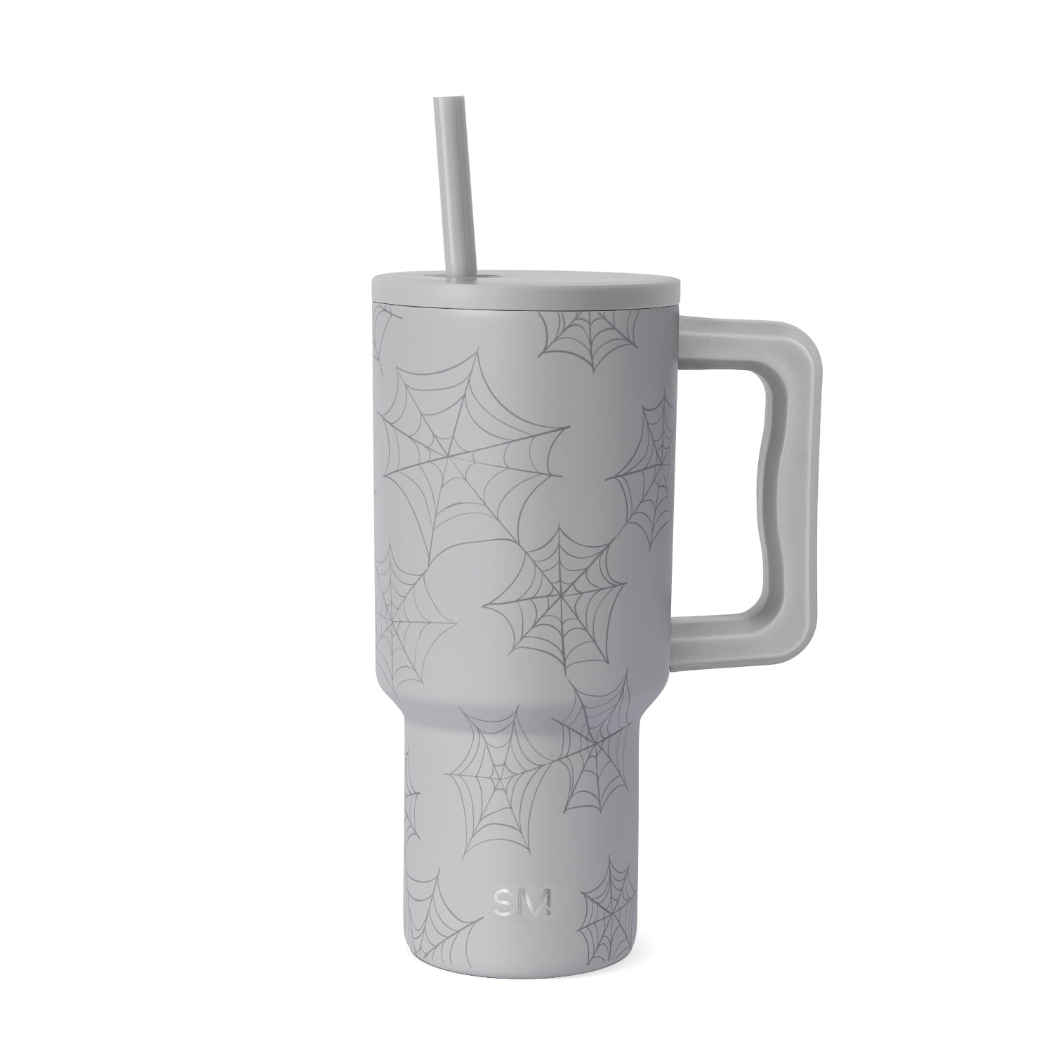 Simple Modern 30 fl oz Insulated Stainless Steel Trek Tumbler with Straw Lid | Seaglass Sage and Cream Checkmate M690W