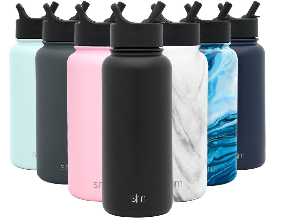 Simple Modern Summit Water Bottle Straw Lid Vacuum Insulated Stainless Steel Bottle | 18 fl oz M427F