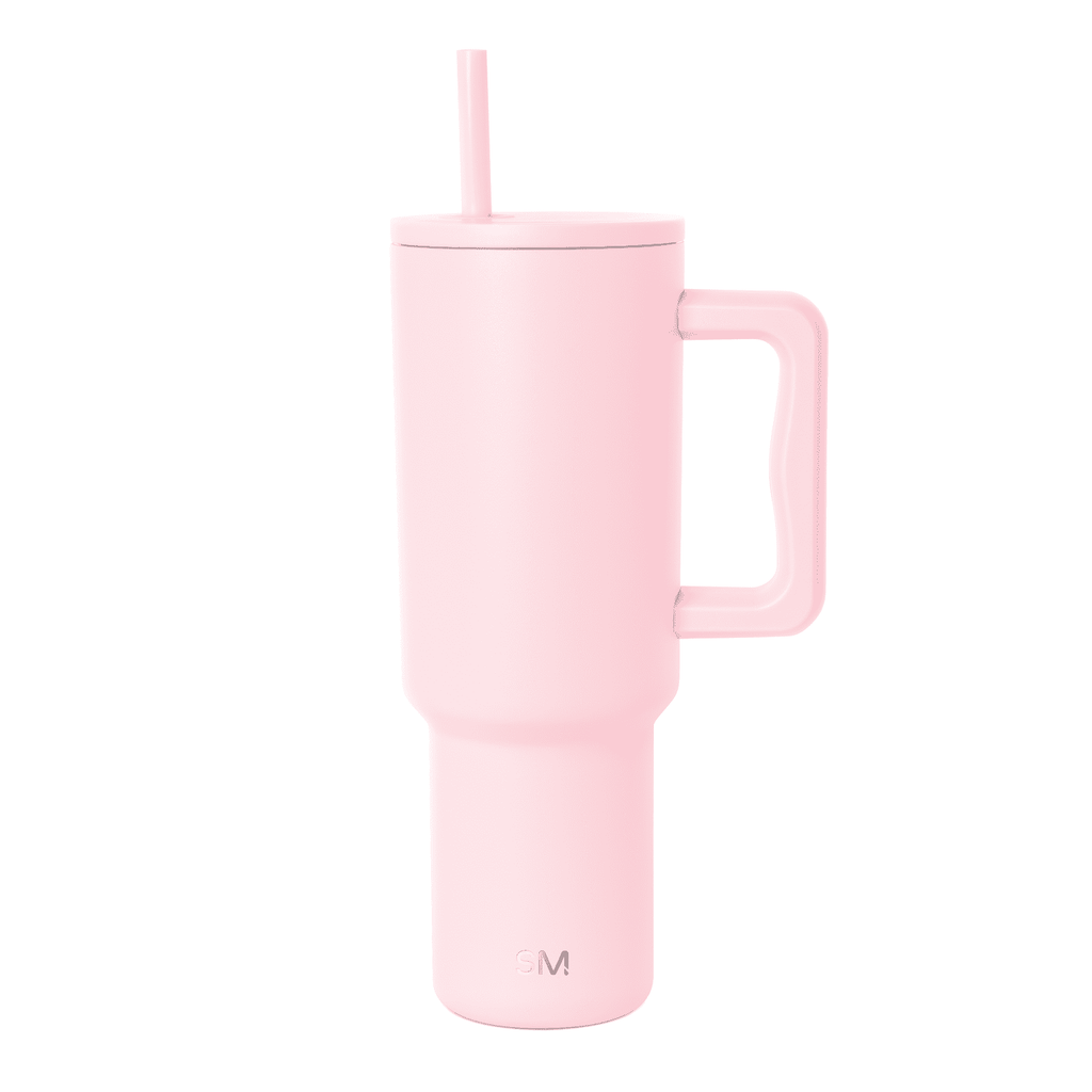 Simple Modern 40 fl oz Insulated Stainless Steel Trek Tumbler with Straw Lid | Blush M392N