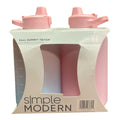 Simple Modern 64-oz Tritan Plastic Summit With Simple Flip Straw Lid 2 Pack (Sweet Taffy and Blush) M421Y