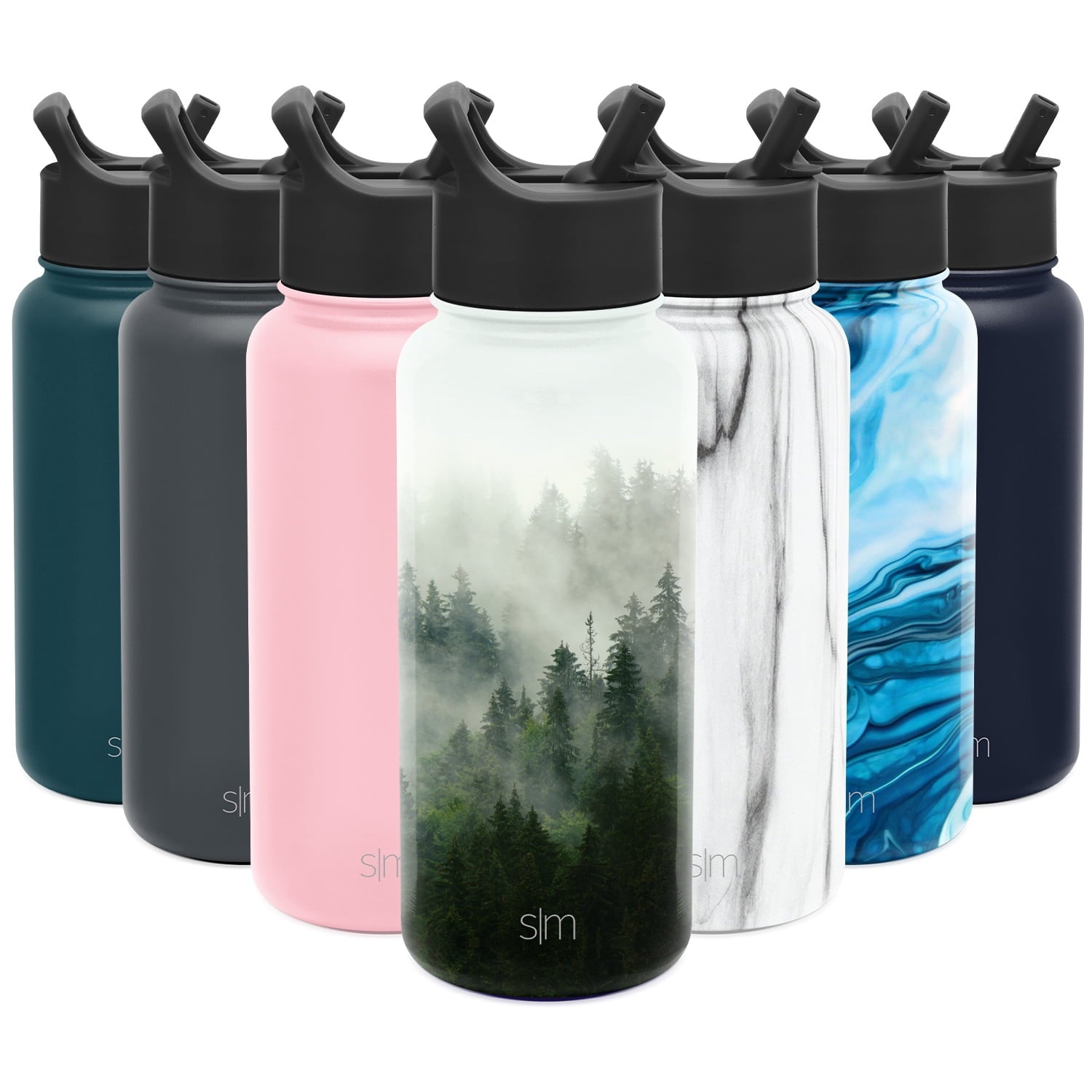 Simple Modern Summit Water Bottle Straw Lid Vacuum Insulated Stainless Steel Bottle | 18 fl oz M427F