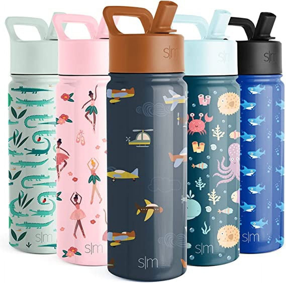 Simple Modern Summit Water Bottle Straw Lid Vacuum Insulated Stainless Steel Bottle | 18 fl oz M425A