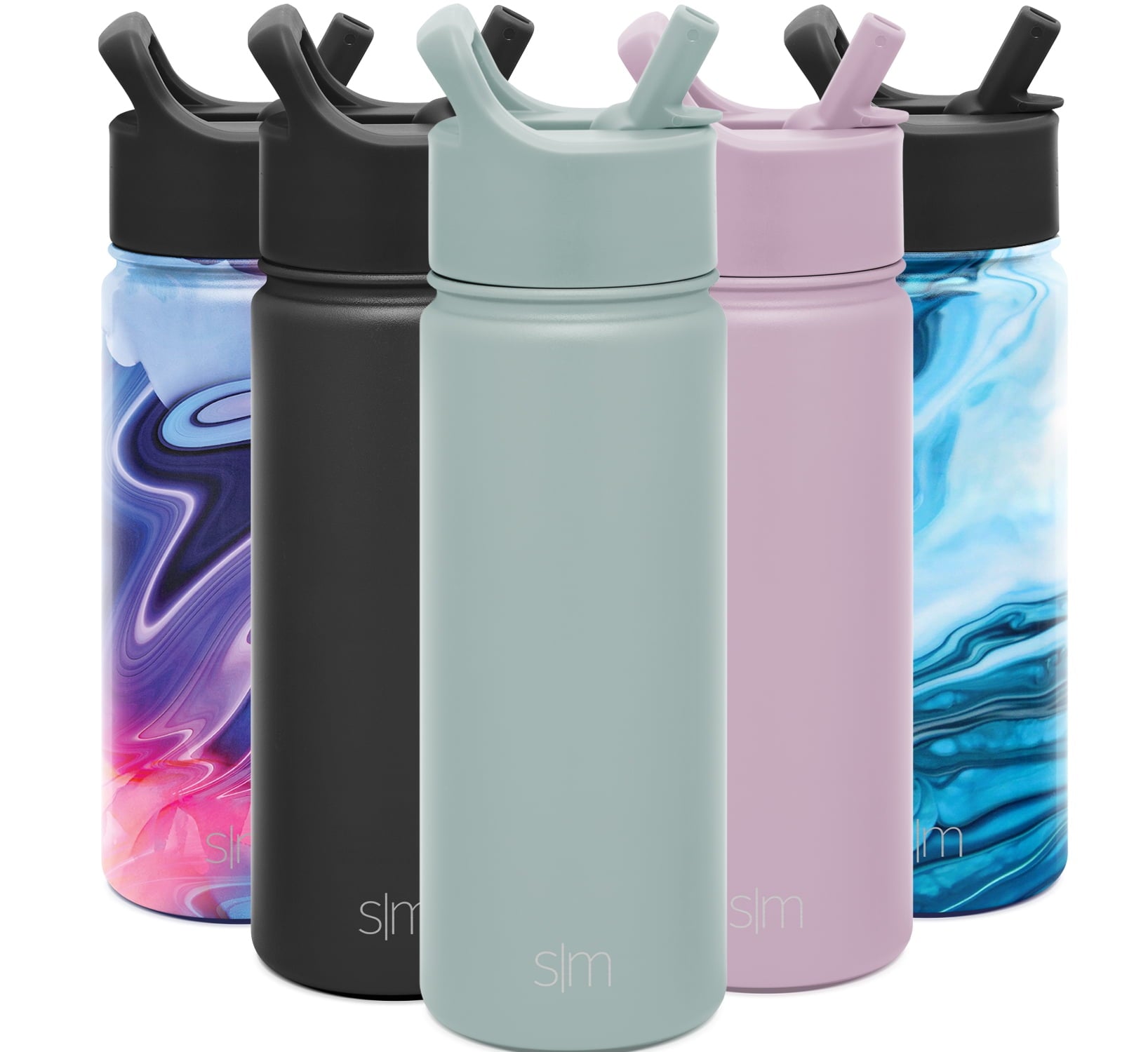 Simple Modern Summit Water Bottle Straw Lid Vacuum Insulated Stainless Steel Bottle | 18 fl oz M685T