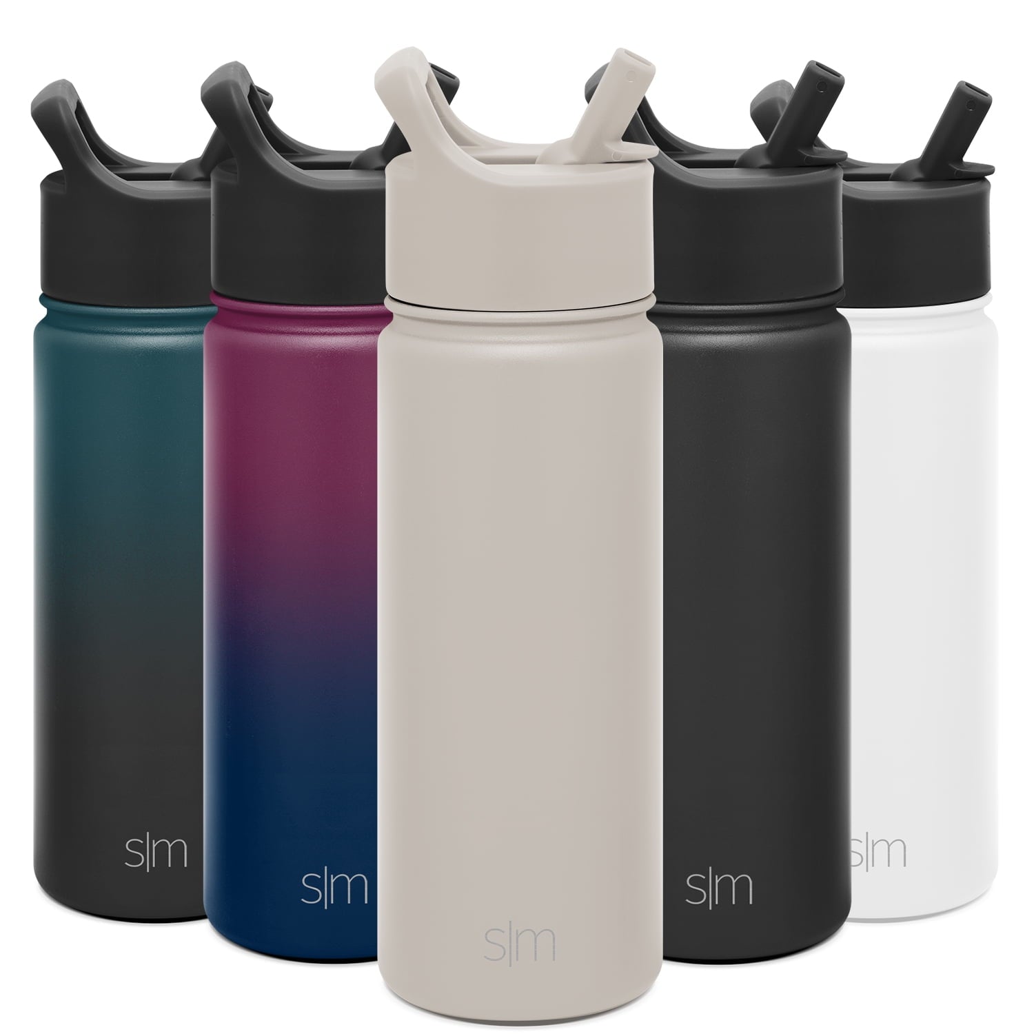 Simple Modern Summit Water Bottle Straw Lid Vacuum Insulated Stainless Steel Bottle | 18 fl oz M685T